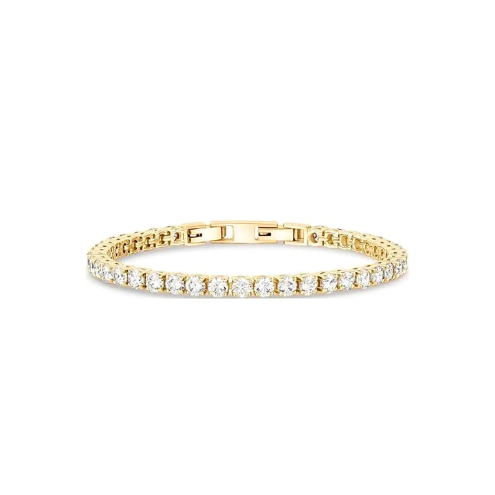 Square Tennis Chain Bracelet - Gold Filled