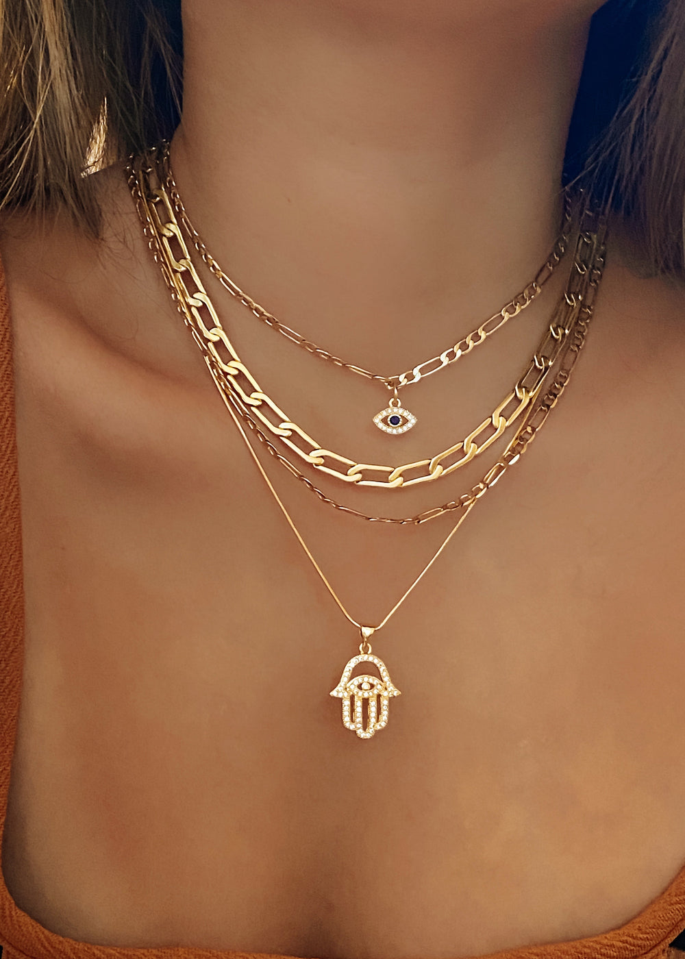 Chunky Figaro Chain Necklace 