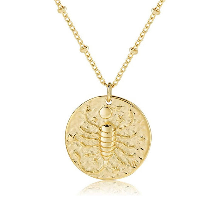 Double Side Zodiac Sign Necklace - Gold Filled