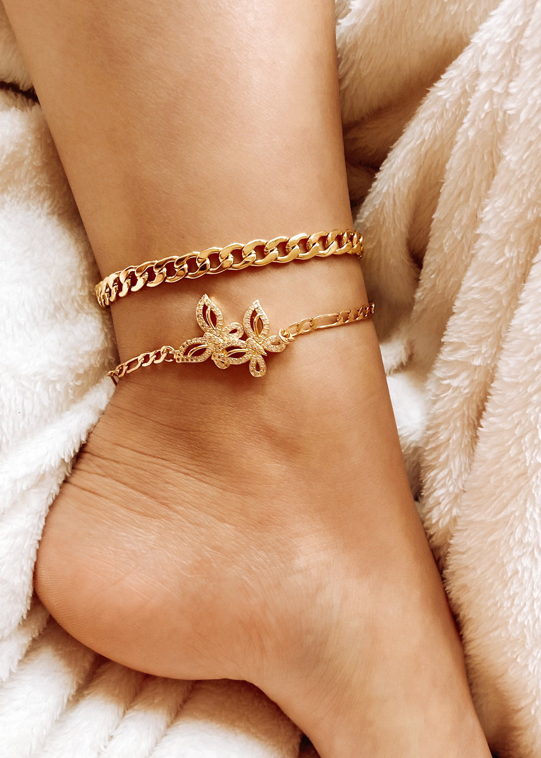 Chunky Cuban Chain Anklet - Gold Filled