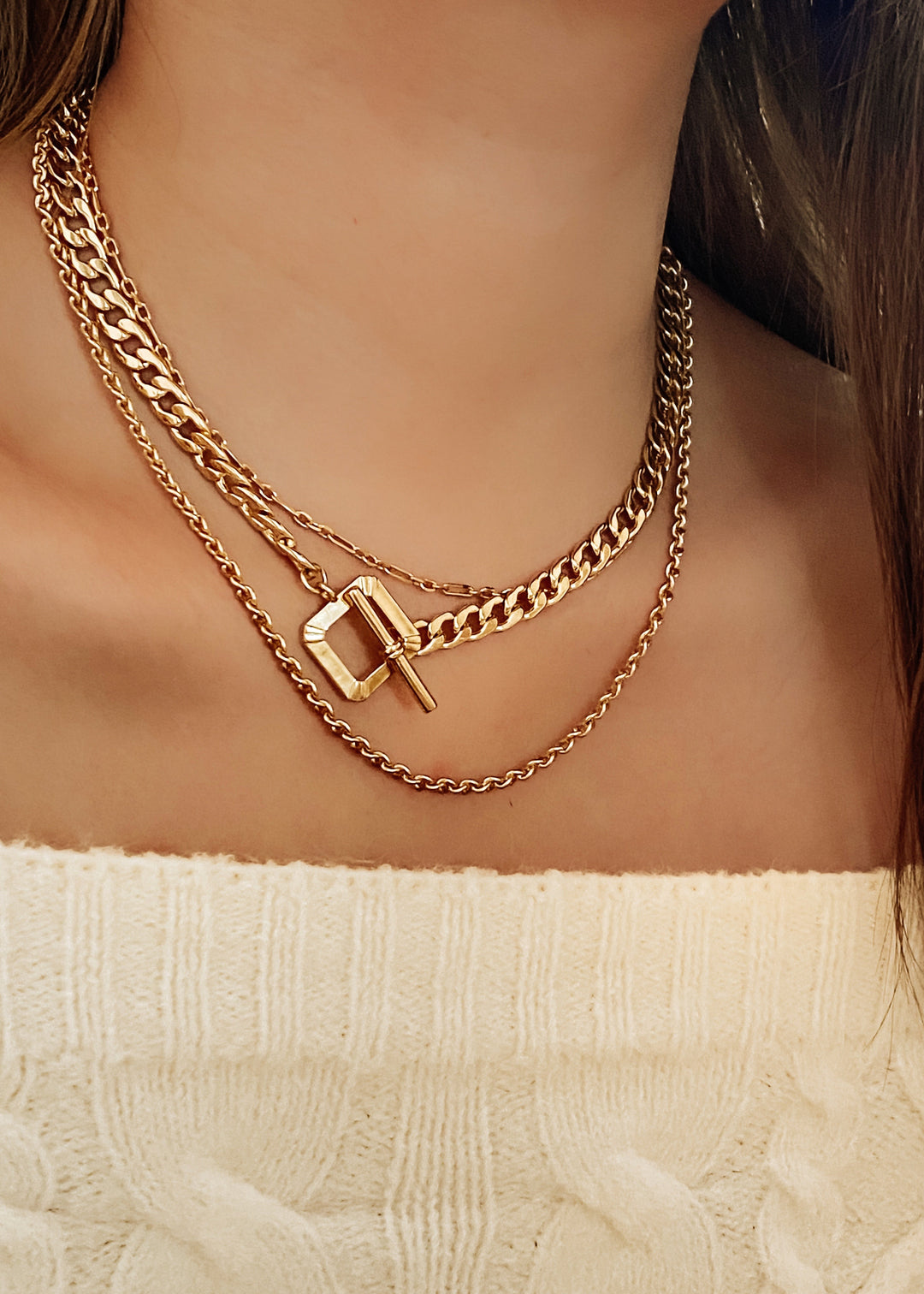 Charlie Cuban Chain Necklace - Gold Filled