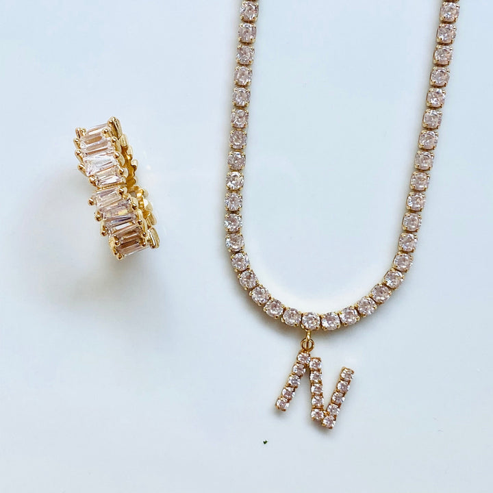 Diamond Initial Necklace
