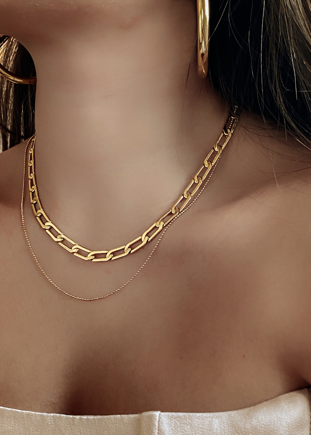 Chunky Paperclip Necklace - Gold Filled