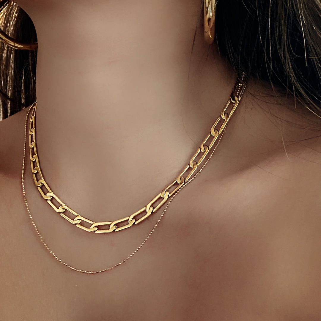 Chunky Paperclip Necklace - Gold Filled