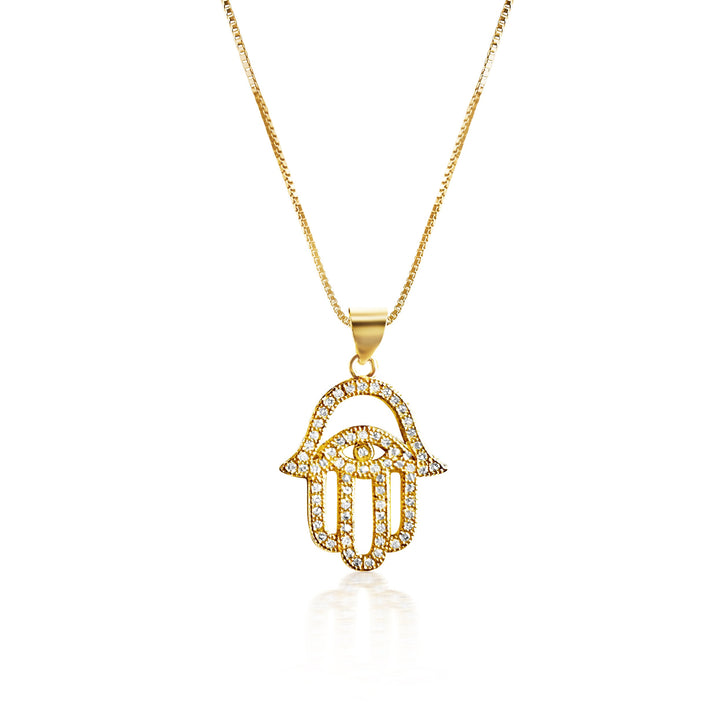 Hamsa Hand Gold Filled Necklace