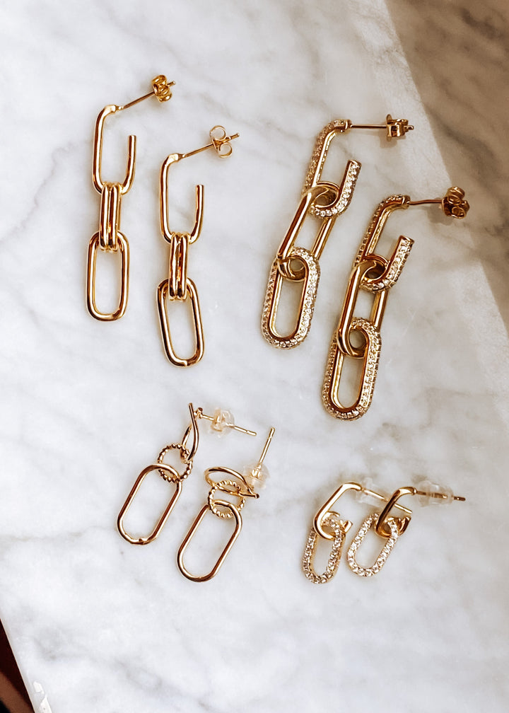 Adriana Link Earrings - Gold Filled