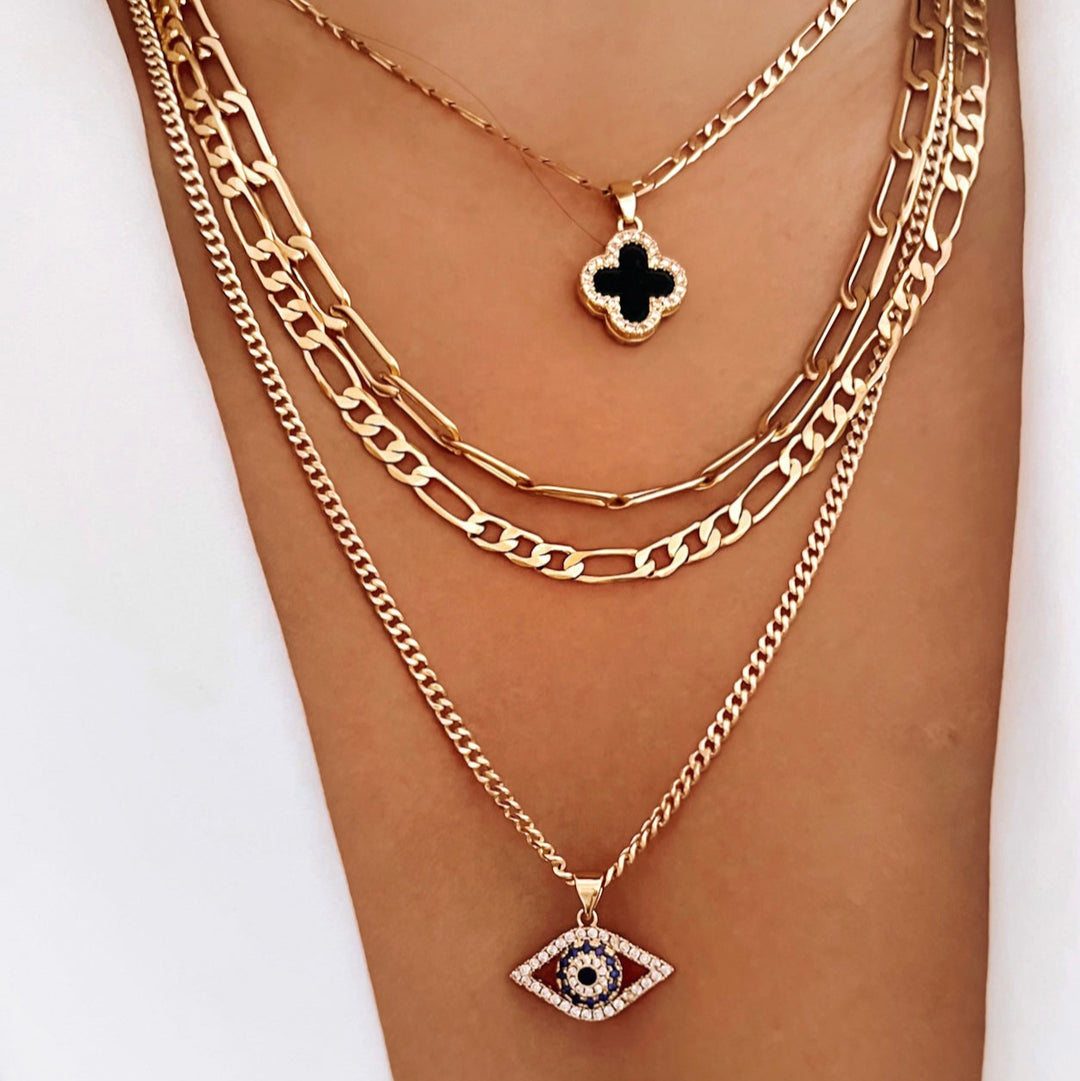 Guiding Evil Eye Necklace - Gold Filled