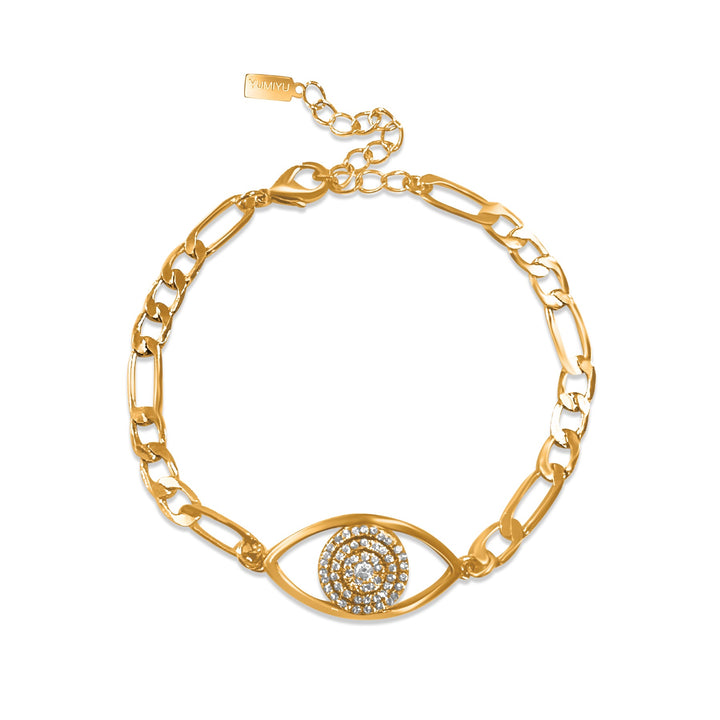 Big Evil Eye Bracelet/ Anklet- Gold Filled