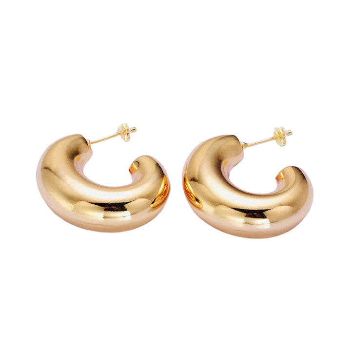 Chunky Trendy Hoops (L) - Gold Filled