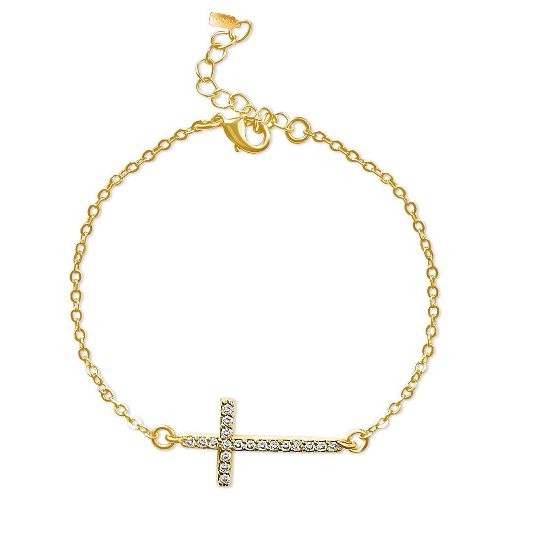 Cross Bracelet/ Anklet is- Gold Filled