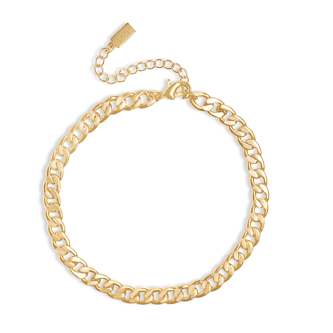 Chunky Cuban Chain Anklet - Gold Filled