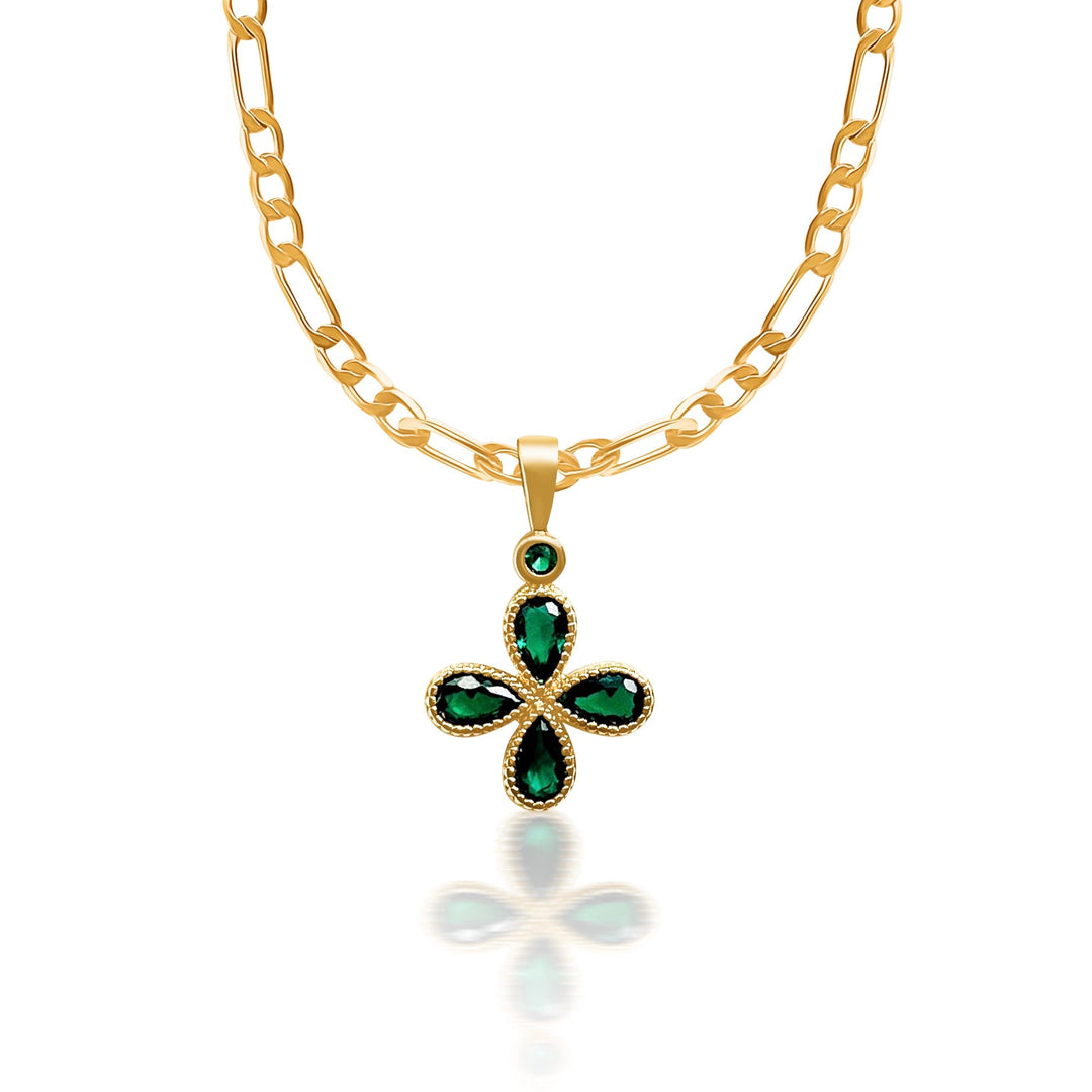 Green Luck Necklace - Gold Filled
