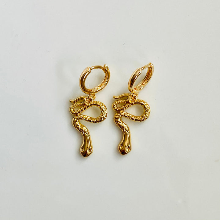 Snake Earrings - Gold Filled