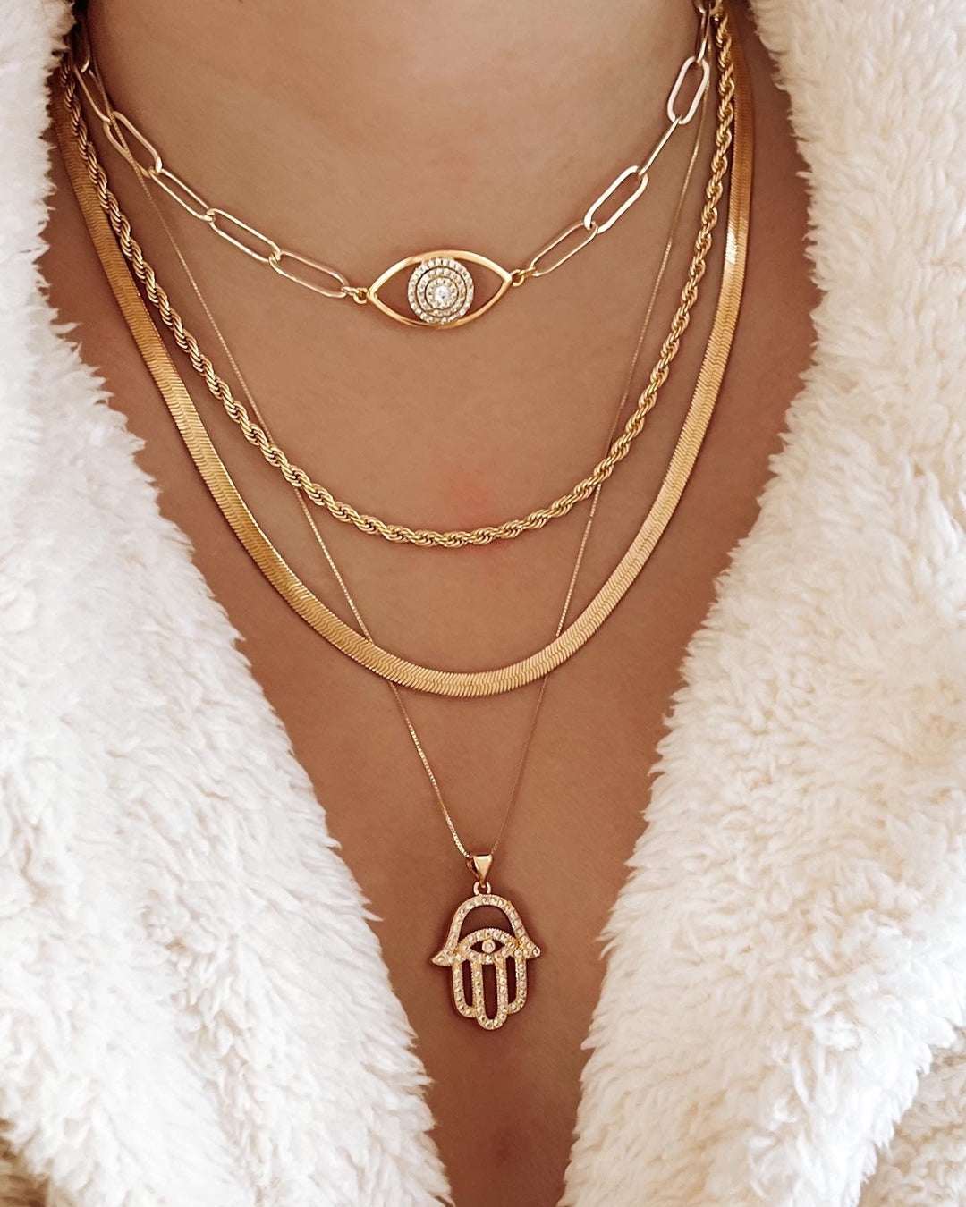 Thin Rope Chain Necklace - Gold Filled