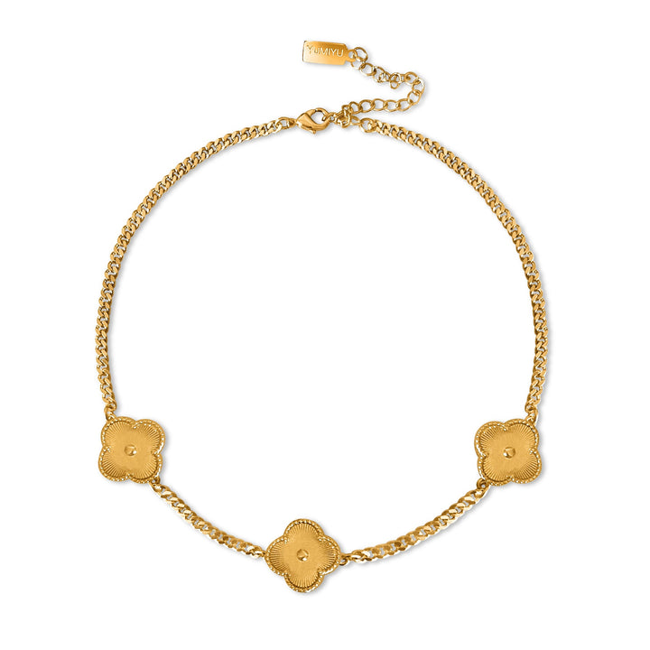 Triple Flora Choker - Gold Filled