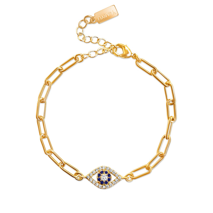 Margaret Evil Eye Bracelet/ Anklet- Gold Filled