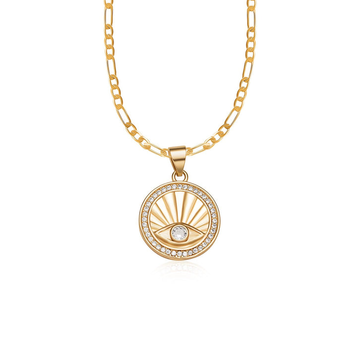 Glory Evil Eye Necklace - Gold Filled