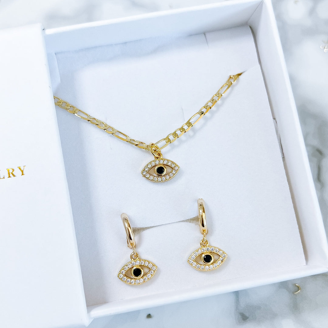 Effy Evil Eye Necklace + Earrings Gift Set