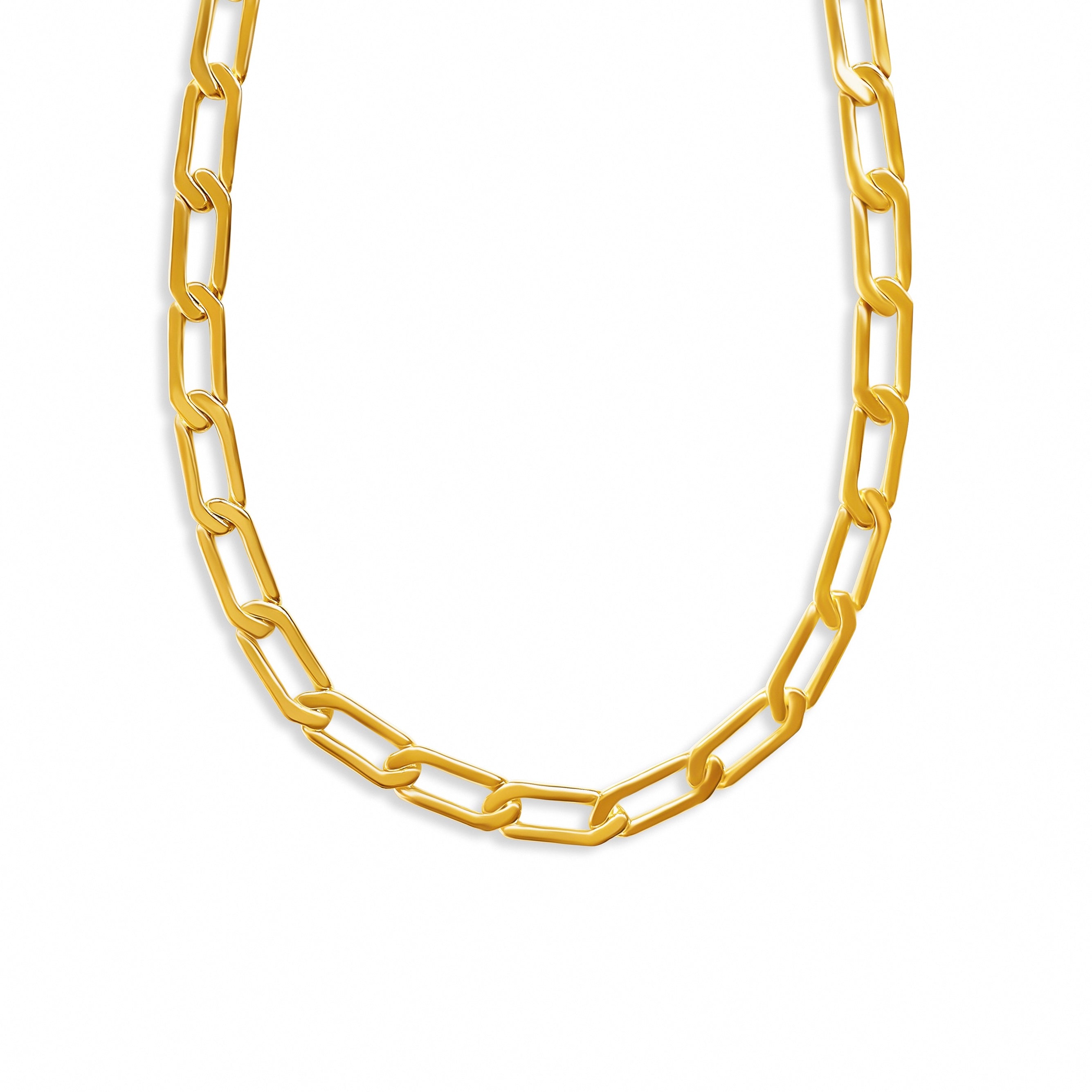 Chunky Paperclip Necklace - Gold Filled