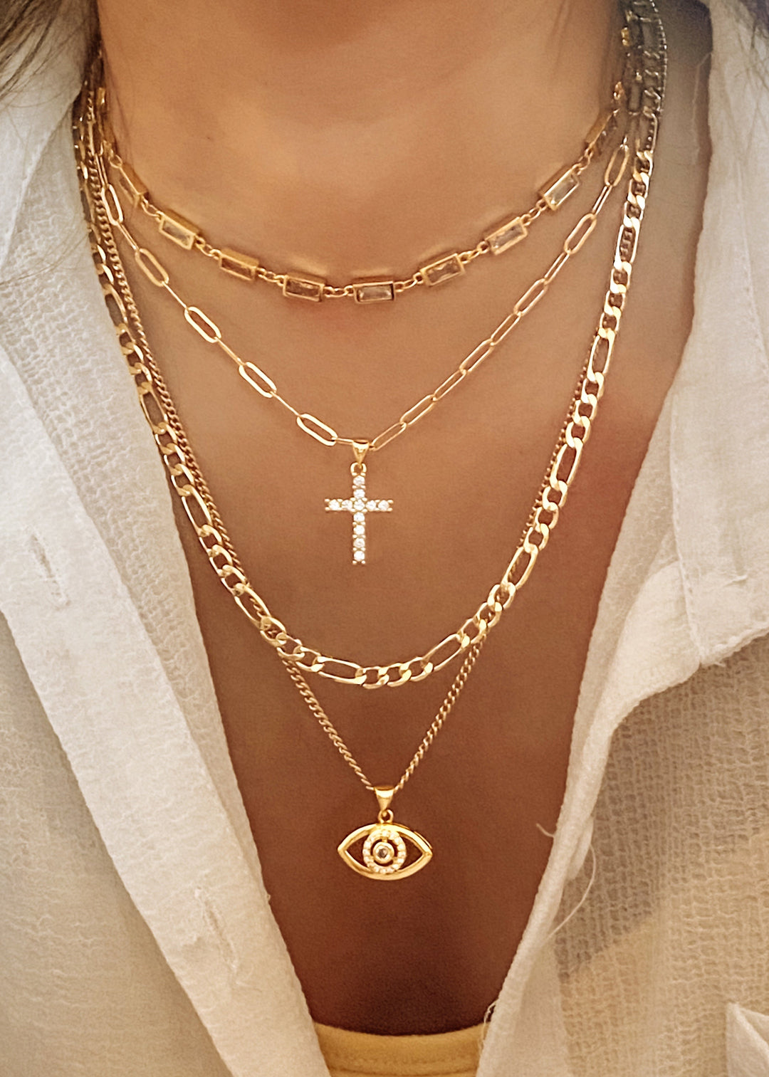 Centered in Faith Cross Necklace - Gold Filled