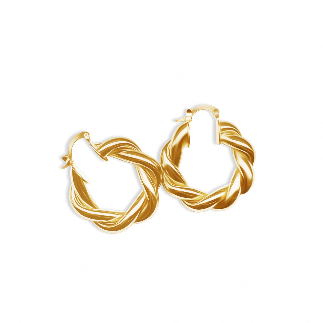 Chunky Twist Hoops (S) - Gold Filled