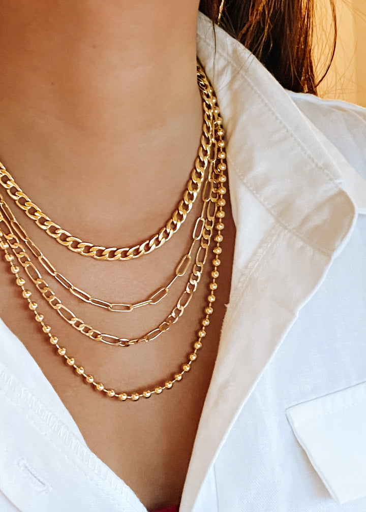 Chunky Ball Necklace - Gold Filled