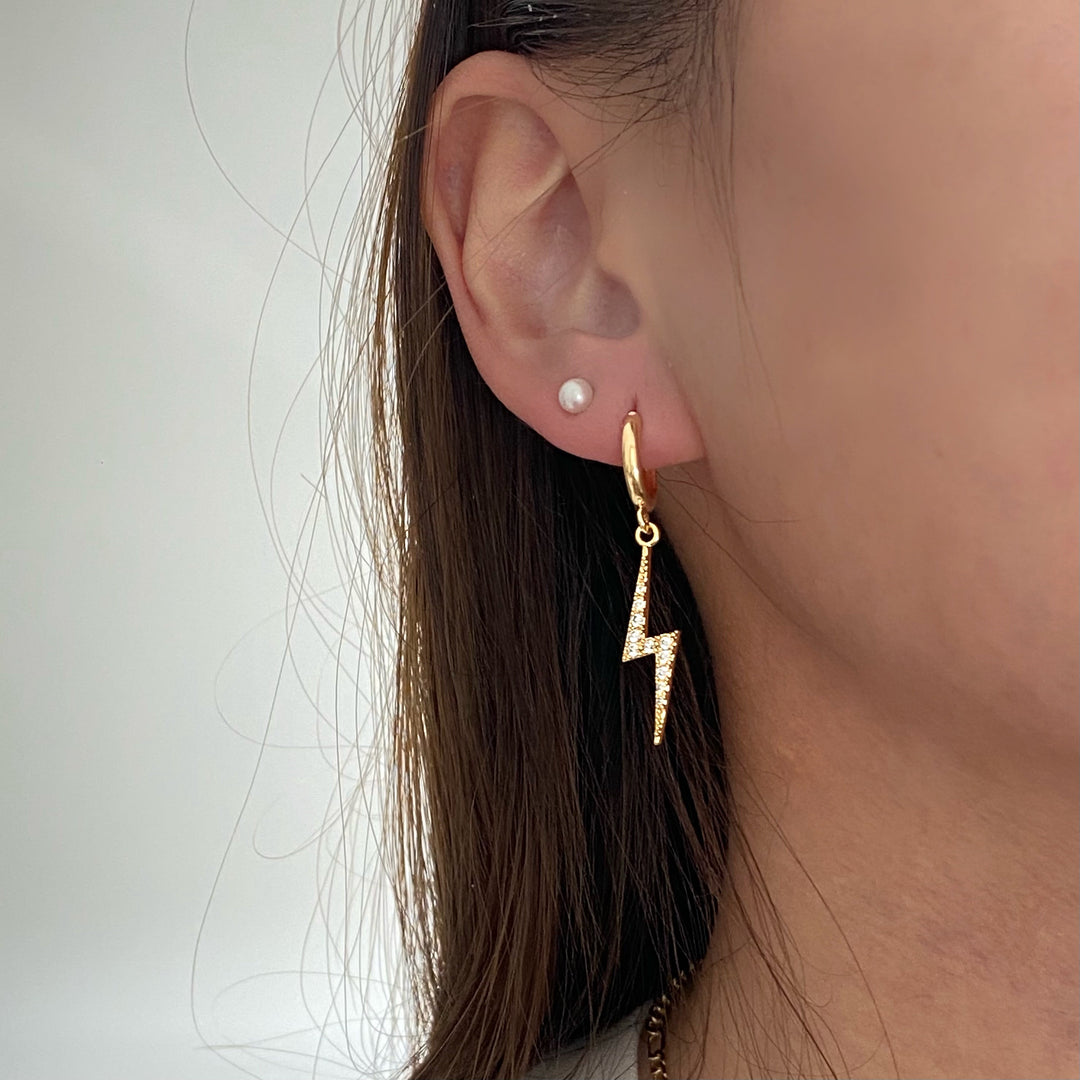 Lightening Bolts Earrings - Gold Filled