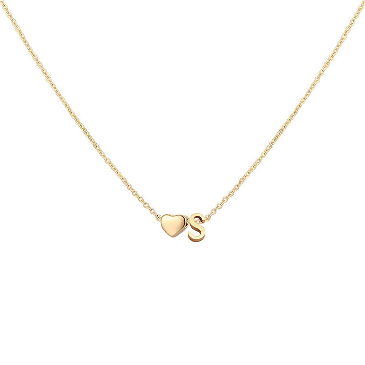Initial Heart Necklace - Gold Filled