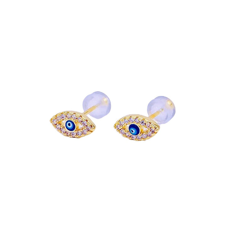 Evil Eye Studs - Gold Filled