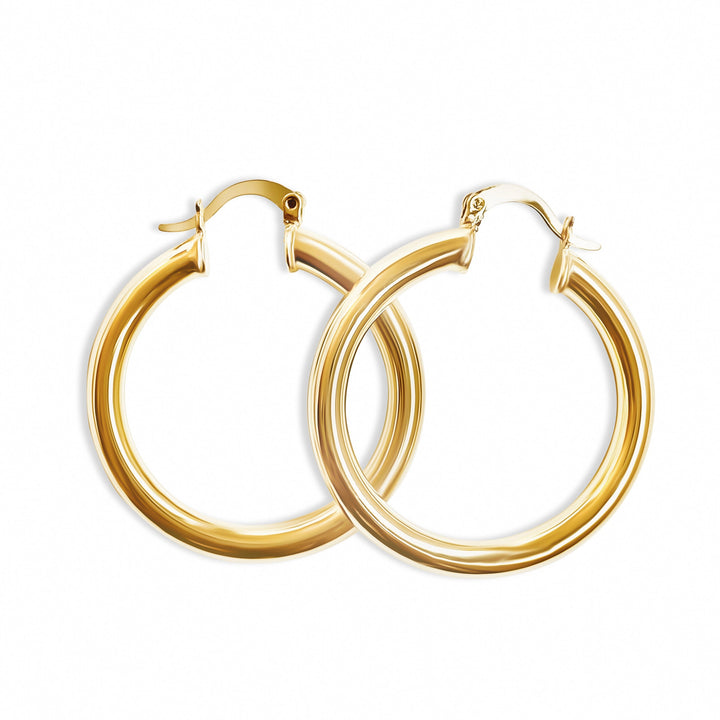 Chunky Rory Hoops (Big) - Gold Filled