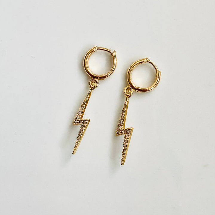 Lightening Bolts Earrings - Gold Filled