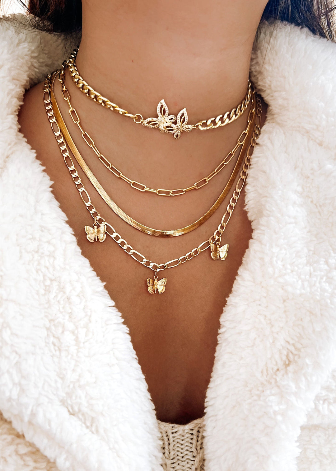 Herringbone Necklace - Gold Filled