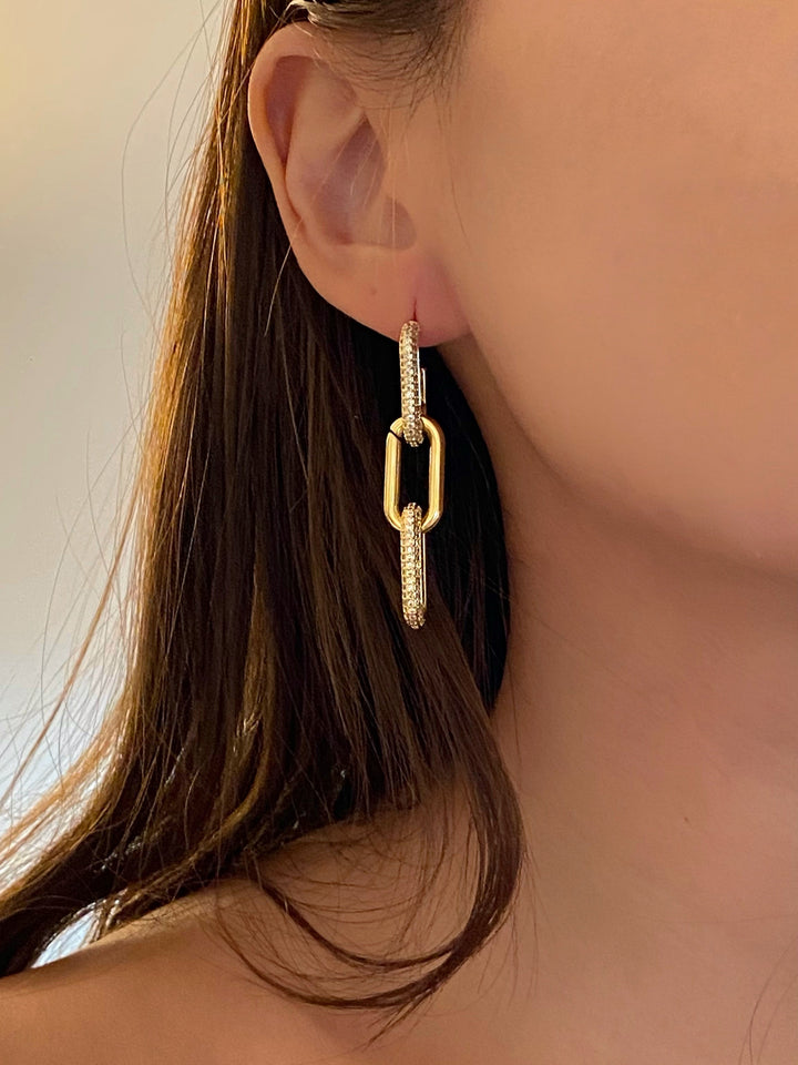 Adriana Link Earrings - Gold Filled