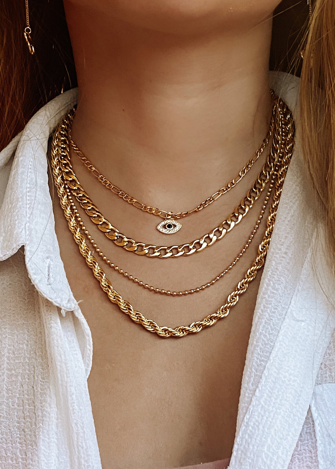 Chunky Rope Necklace - Gold Filled