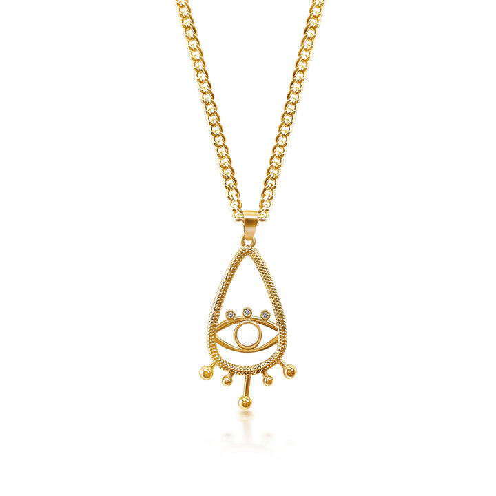 Royal Evil Eye Necklace - Gold Filled