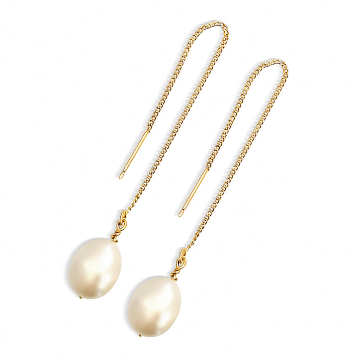 Halia Pearl Earrings - Gold Filled