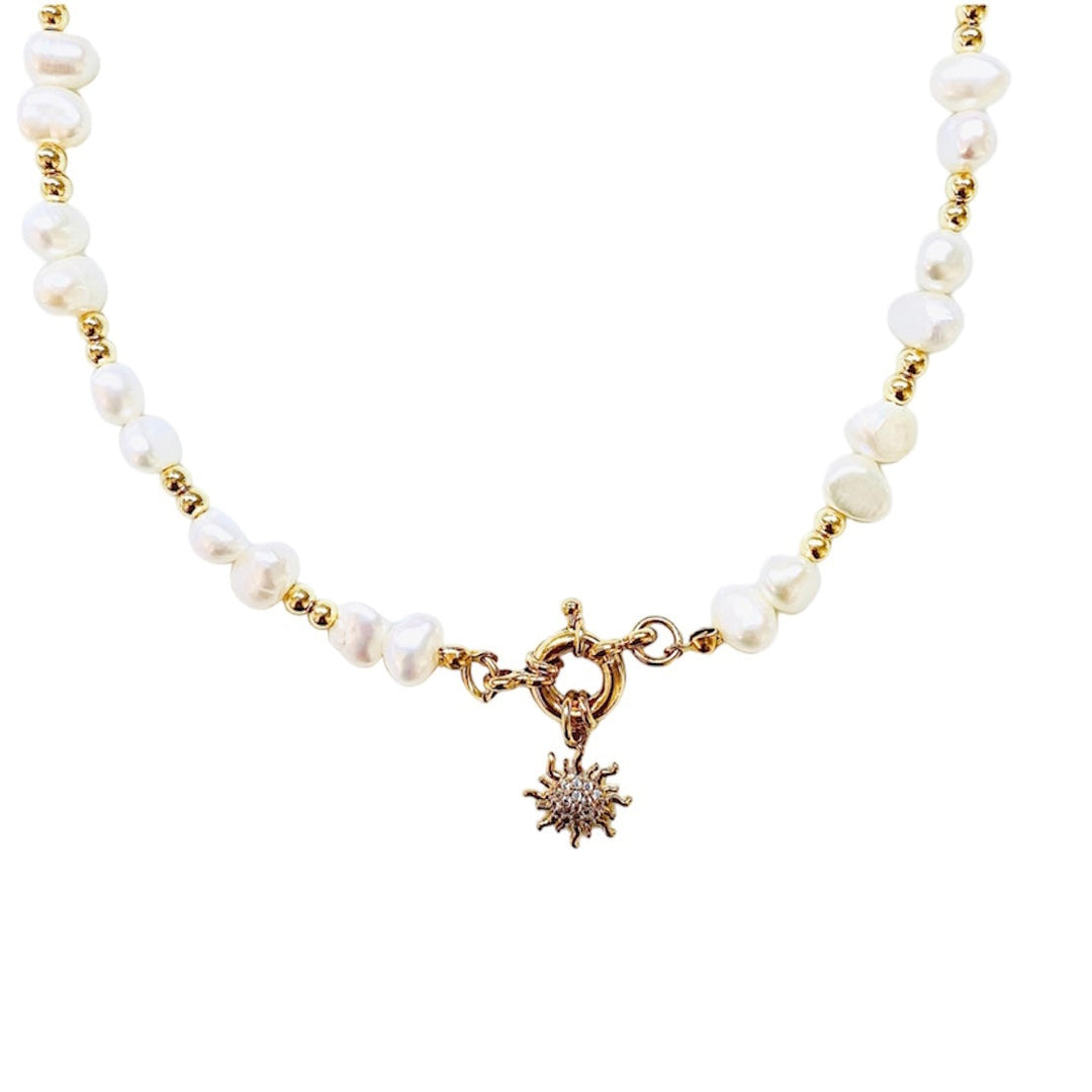 Sunny Pearl Necklace - Gold Filled