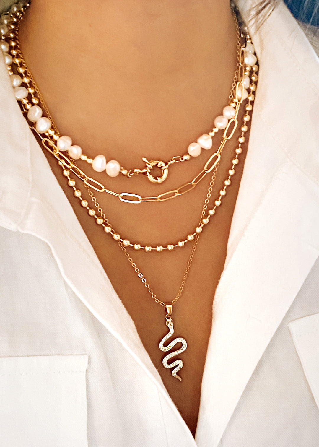 Diamond Snake Necklace