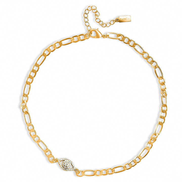 Luna Evil Eye Choker - Gold Filled