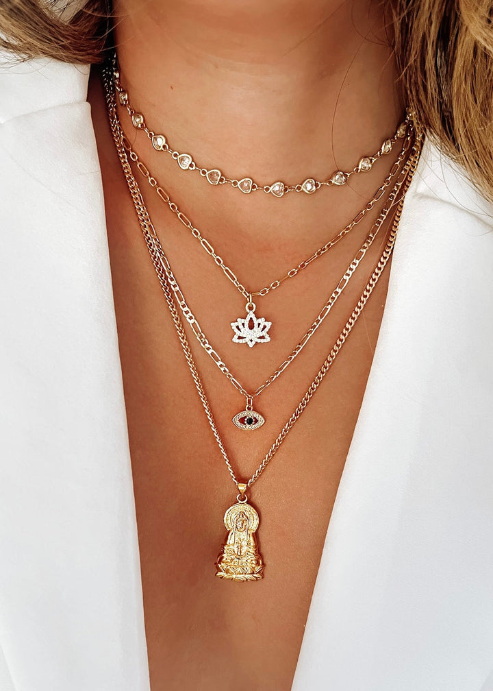 Yoga Lotus Necklace - Gold Filled