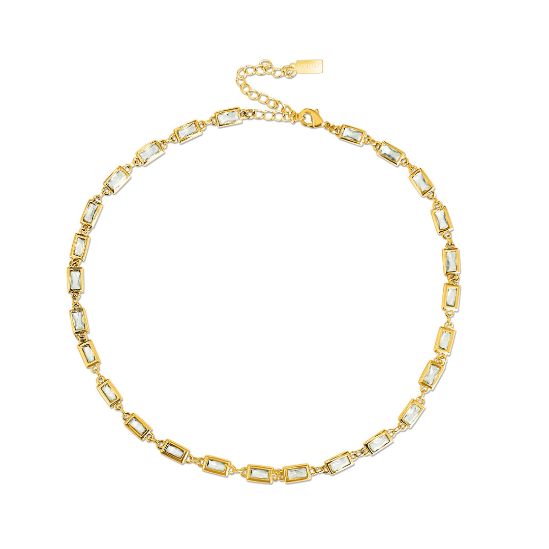 Clear Diamond Choker - Gold Filled